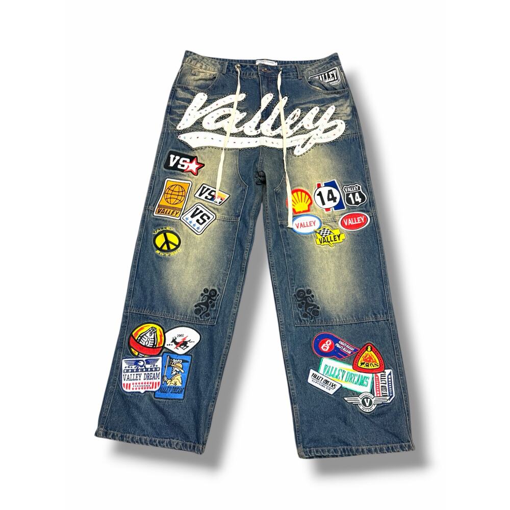 Vale Forever 1980s Blue Denim Carpenter Pants | Size 34W